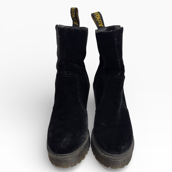 Dr. Martens Magdalena II Velvet Platform Ankle Boots Black US 7 UK 5 - Picture 2 of 8